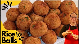 Cheesy Rice balls Arancine cacio e pepe with no meat filling just cheese and a vegetarian dish [upl. by Onileba]