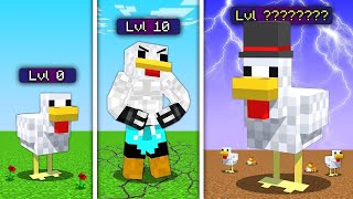 minecraft but chickens beat the game for you [upl. by Anaz]