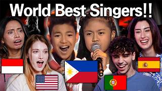 People Hear Filipino Kids Nailing English Songs For the First Time REACTION [upl. by Leirej306]