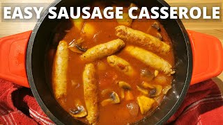 Easy Sausage Casserole Recipe  The Secret Yorkshire Cook [upl. by Heddie]