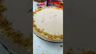 No bake Nutella Cheesecake  Easy  Made with 3 ingredients  shorts recipe viral tiktok video [upl. by Eglanteen]