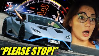 She Begged Me To Stop Lamborghini STO Huracant Nürburgring [upl. by Analaj]