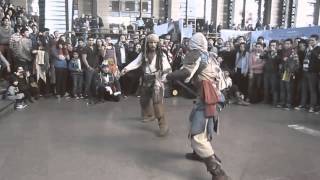 Jack Sparrow vs Edward Kenway Duel ComicCon Chile 2014 [upl. by Marge618]