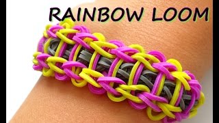 Tutoriel  Comment réaliser un bracelet élastique en échelle RAINBOW LOOM avec la machine français [upl. by Vivle]