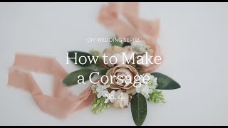 EASY DIY Wrist Corsage by Flower Moxie SUPER FAST TUTORIAL [upl. by Adnorahs777]