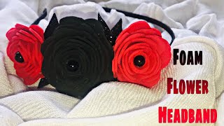 Diy foam sheet flower headband hair accessories hair clip foam sheet craft how to make  simple [upl. by Olivette]