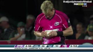 Brett Lee Bleeding Nose KFC Big Bash [upl. by Eloccin]