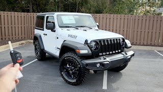 2021 Jeep Wrangler Willys Start Up Test Drive Walkaround POV and Review [upl. by Selda]