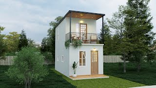 Two Storey House  Tiny Home  3X6 Meters [upl. by Nicoline]