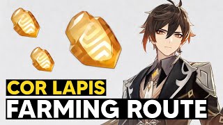 Cor Lapis Farming Route Valberry Location  Genshin Impact [upl. by Etz]