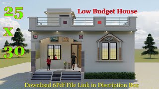 25x30 House Design II Low Budget House Design For Village And city II 2Bhk House Plan [upl. by Netaf]