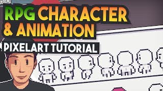 CHARACTER amp ANIMATION Top down RPG Pixel Art Tutorial [upl. by Nelloc]