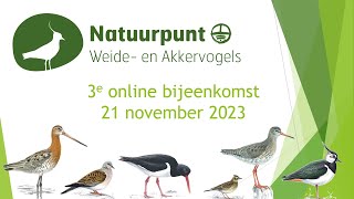 3e online bijeenkomst Werkgroep Weide en Akkervogels Natuurpunt 21112023 [upl. by Animsaj186]