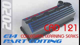 E14 SolidWorks 2020  Part Editing amp Draft for Molding Part 1 of 2 [upl. by Varian660]