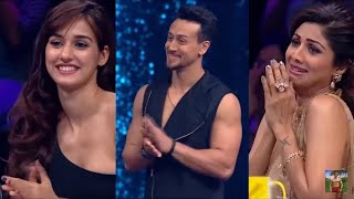 Tiger Shroff performing stunts at SUPER DANCER with Ritik and Disha Patani [upl. by Spanos]