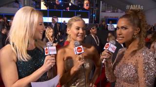 Elisha Cuthbert Red Carpet Interview  AMA 2012 [upl. by Orlena]