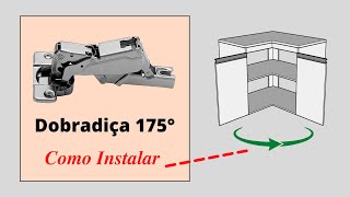 Dobradiça 175° Como Instalar [upl. by Aiyram]