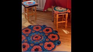 Round Crochet Carpet  Rugs  Floor mat Design Collection for Ideas and Inspiration [upl. by Scoter237]