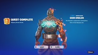 How To Unlock The FREE Grim Emblem Backbling How To Collect 300 Mosaic Tiles INSANELY Fast [upl. by Lotty]