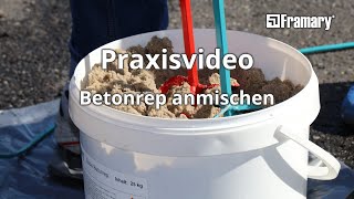 Betonboden selbstständig reparieren  Einfaches Anmischen des Reparaturmörtels FM Epoxi Betonrep [upl. by Attehcram]