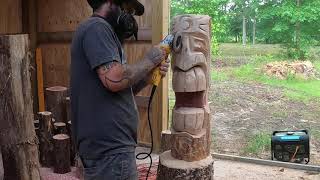 tiki carve time lapse [upl. by Alleirbag866]