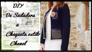 DIY De Sudadera a Chaqueta estilo Chanel [upl. by Ewnihc]