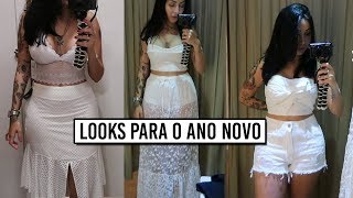 PROVANDO LOOKS PARA O ANO NOVO RIACHUELO E RENNER [upl. by Ahsikan502]