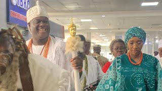 ADORABLE MOMENT OLORI ADERONKE WELCOME OONI OF IFE BACK FROM UGANDA [upl. by Philbin411]