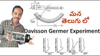 Davisson Germer experiment in Telugu  DrRaheem ahmed  Davisson Germer experiment theory [upl. by Karney]