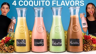 4 Different Coquito Flavors Pistachio Nutella Banana amp Strawberry [upl. by Assenal]