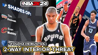 Best ROOKIE Tim Duncan build in NBA 2K24 [upl. by Catherina]