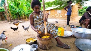 Village Food in West Africa  BEST FUFU and EXTREME Hospitality in Rural Ghana [upl. by Atinel]