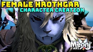 FFXIV Female Hrothgar Character Creation [upl. by Annaegroeg]