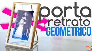 DIY  PORTA RETRATO GEOMÉTRICO  Faça você mesmo [upl. by Airahs]