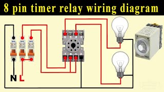 8 pin timer relay wiring diagram [upl. by Sudoeht]