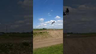 sideways madness big air 👏 mx motorcross dirtbike at Preston docks mx Phoenix park track trax [upl. by Accebar963]