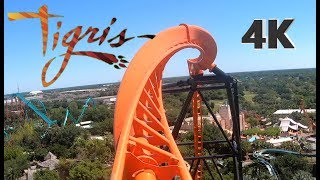 Tigris POV On Ride  Busch Gardens Tampa  Front amp Backwards [upl. by Erena]