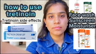 HOW TO USE TRETINOIN  Tretinoin Side Effects Best Pimple Removal Cream [upl. by Arihaz]