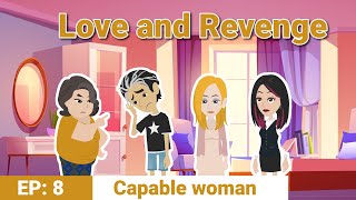 Love and revenge part 8  English story  Animated stories  Learn English [upl. by Arimak]