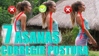 💛7 POSTURAS DE YOGA PARA CORREGIR POSTURA 💛Mejora tu postura [upl. by Adianes]