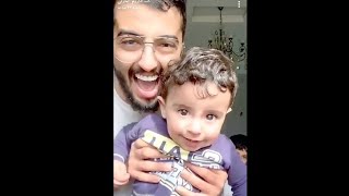 سنابات عبد الكريم الحربي ❤يلعب مع إخوانه😁حجرة ورقة مقص ويغش😂كشتة مع اهله مكان يبكيكم جماله😍 [upl. by Moshell517]