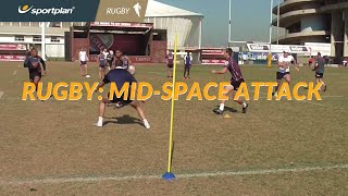 Rugby  Midspace attack drill [upl. by Gayle]