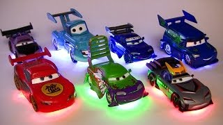 Light Up Deluxe DieCast Set Tuners DJ WIngo Lightning McQueen Mater Disney Pixar Cars Toons Toys [upl. by Werna403]