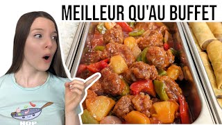 Recette de buffet Porc Sauce Aigre Douce  HOP DANS LE WOK [upl. by Ahsienauq]