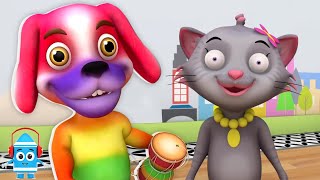 Kalu Madari Cartoon कालू मदारी आया Billi Karti Meow  More Hindi Nursery Rhymes For Toddlers [upl. by Brandi]