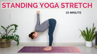 10 min Full Body Standing Yoga Stretch  Yoga without mat  Home Office Yoga Break [upl. by Ttebroc]