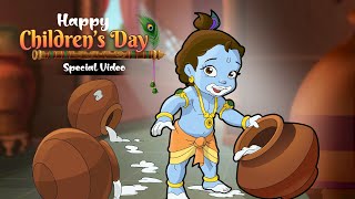 Krishna  Happy Childrens Day  Special Video  Cartoons for Kids [upl. by Akeihsat161]