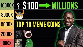 Turn 100 into Millions 10 Meme Coins With Insane Potential 🚀 [upl. by Patrizio261]