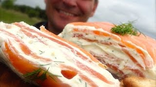 Salmon Terrine Layers of lemon cream cheese herbs amp salmon [upl. by Gabriele710]