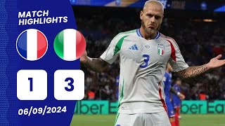 🔵France vs Italy 13 Highlights Barcol Dimarco Frattesi Raspadori  UEFA Nations League [upl. by Gnemgnok]